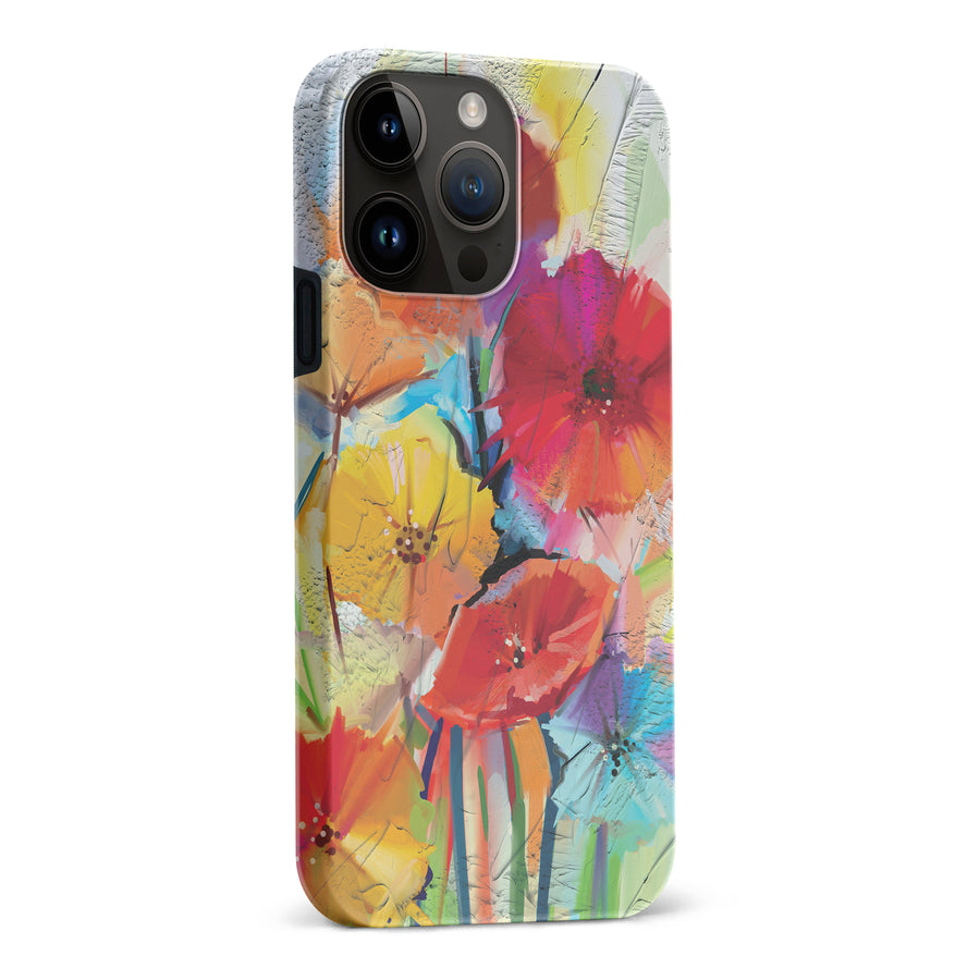 iPhone 15 Pro Max Fusion of Flora Painted Flowers Phone Case