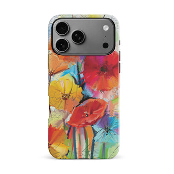 iPhone 17 Pro Max Fusion of Flora Painted Flowers Phone Case