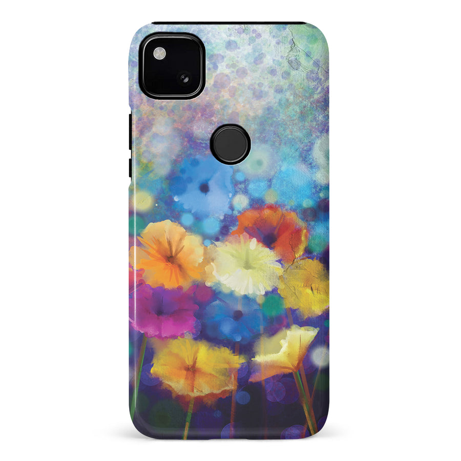 Google Pixel 4A Blossoms Painted Flowers Phone Case
