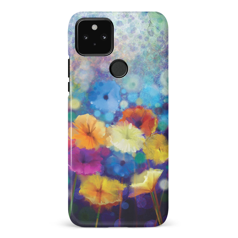 Google Pixel 5 Blossoms Painted Flowers Phone Case