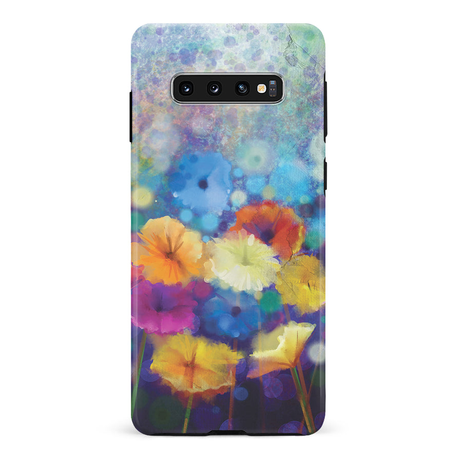 Samsung Galaxy S10 Blossoms Painted Flowers Phone Case