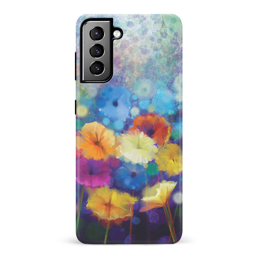 Samsung Galaxy S21 Plus Blossoms Painted Flowers Phone Case