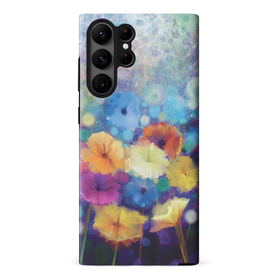 Samsung Galaxy S23 Ultra Blossoms Painted Flowers Phone Case