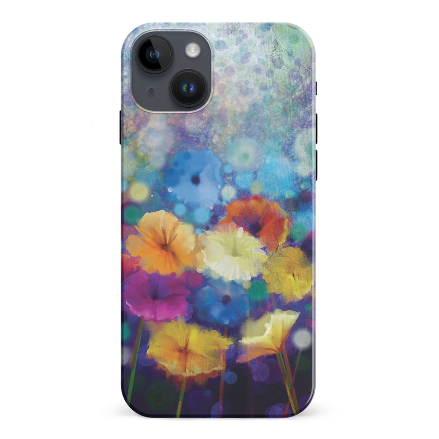 iPhone 15 Plus Blossoms Painted Flowers Phone Case