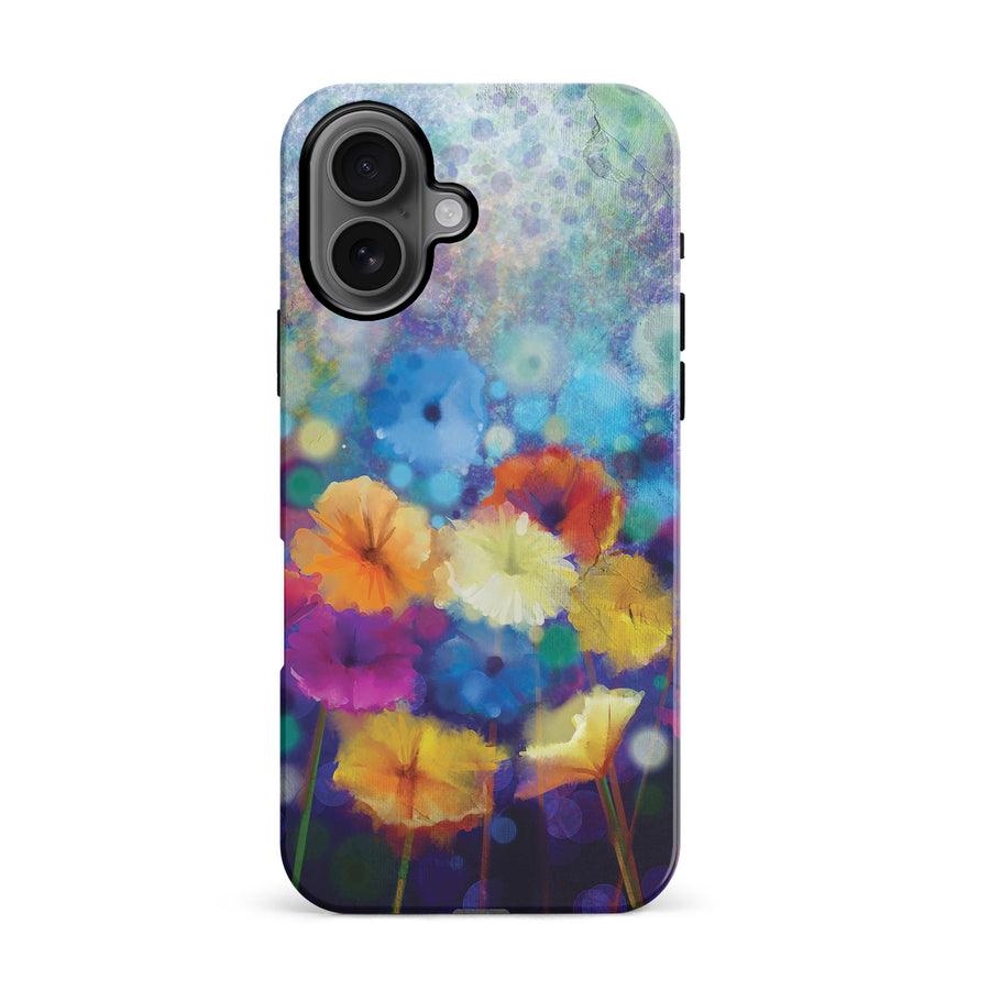 iPhone 16 Blossoms Painted Flowers Phone Case