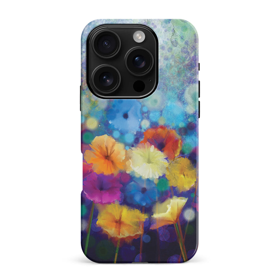 iPhone 16 Pro Max Blossoms Painted Flowers Phone Case