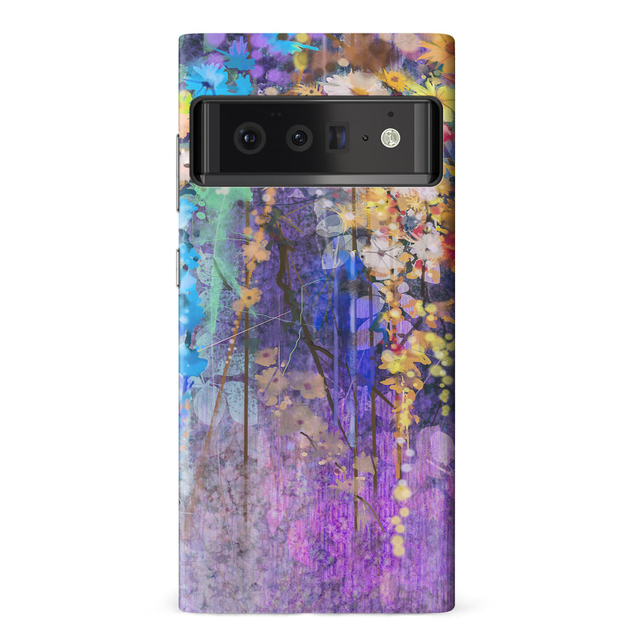 Google Pixel 6 Pro Watercolor Painted Flowers Phone Case