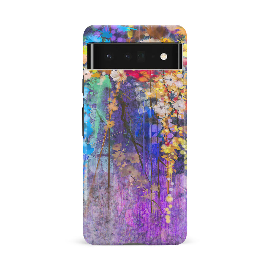 Google Pixel 6A Watercolor Painted Flowers Phone Case