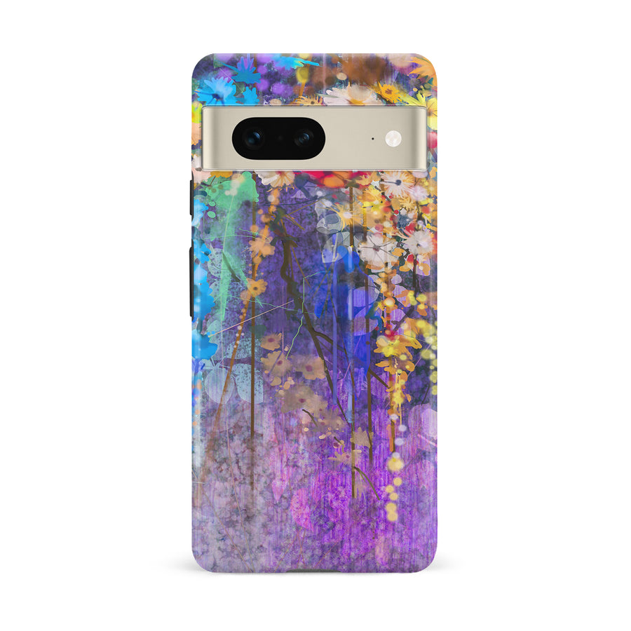 Google Pixel 7 Watercolor Painted Flowers Phone Case