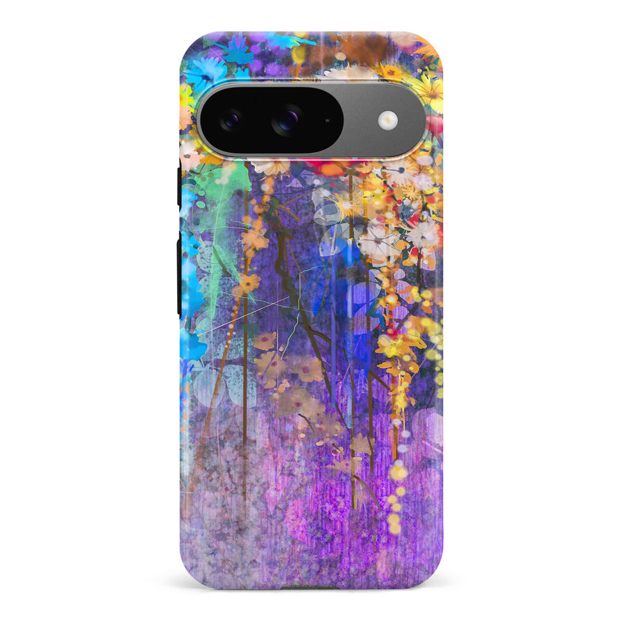 Google Pixel 9 Watercolor Painted Flowers Phone Case