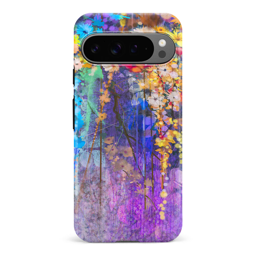 Google Pixel 9 Pro Watercolor Painted Flowers Phone Case