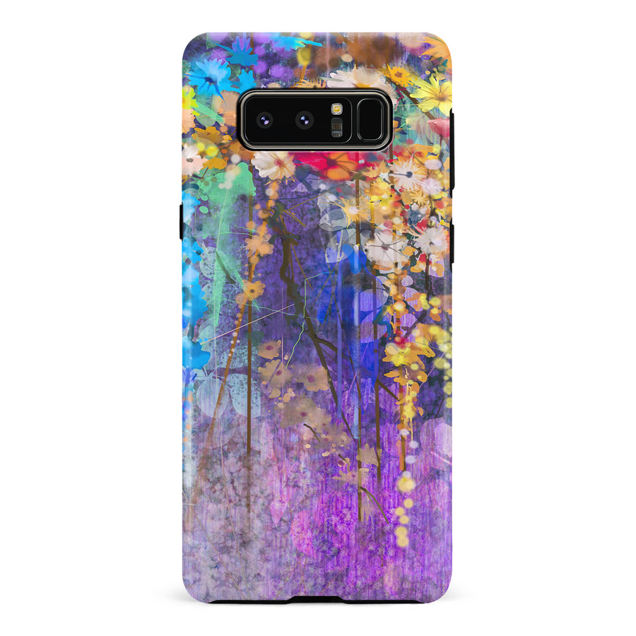 Samsung Galaxy Note 8 Watercolor Painted Flowers Phone Case