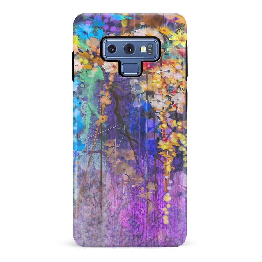 Samsung Galaxy Note 9 Watercolor Painted Flowers Phone Case