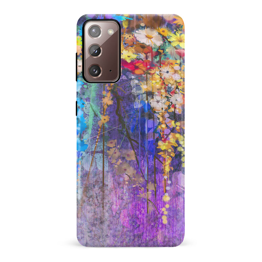 Samsung Galaxy Note 20 Watercolor Painted Flowers Phone Case