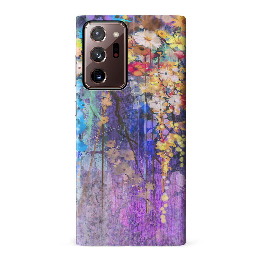 Samsung Galaxy Note 20 Ultra Watercolor Painted Flowers Phone Case