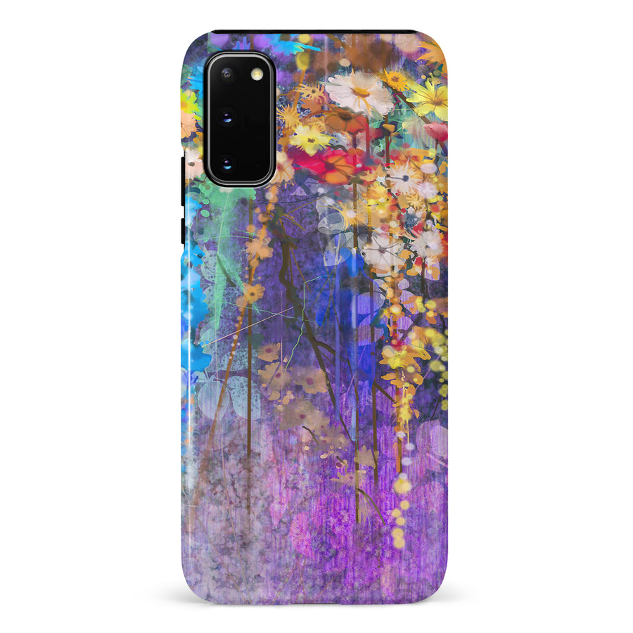 Samsung Galaxy S20 Watercolor Painted Flowers Phone Case