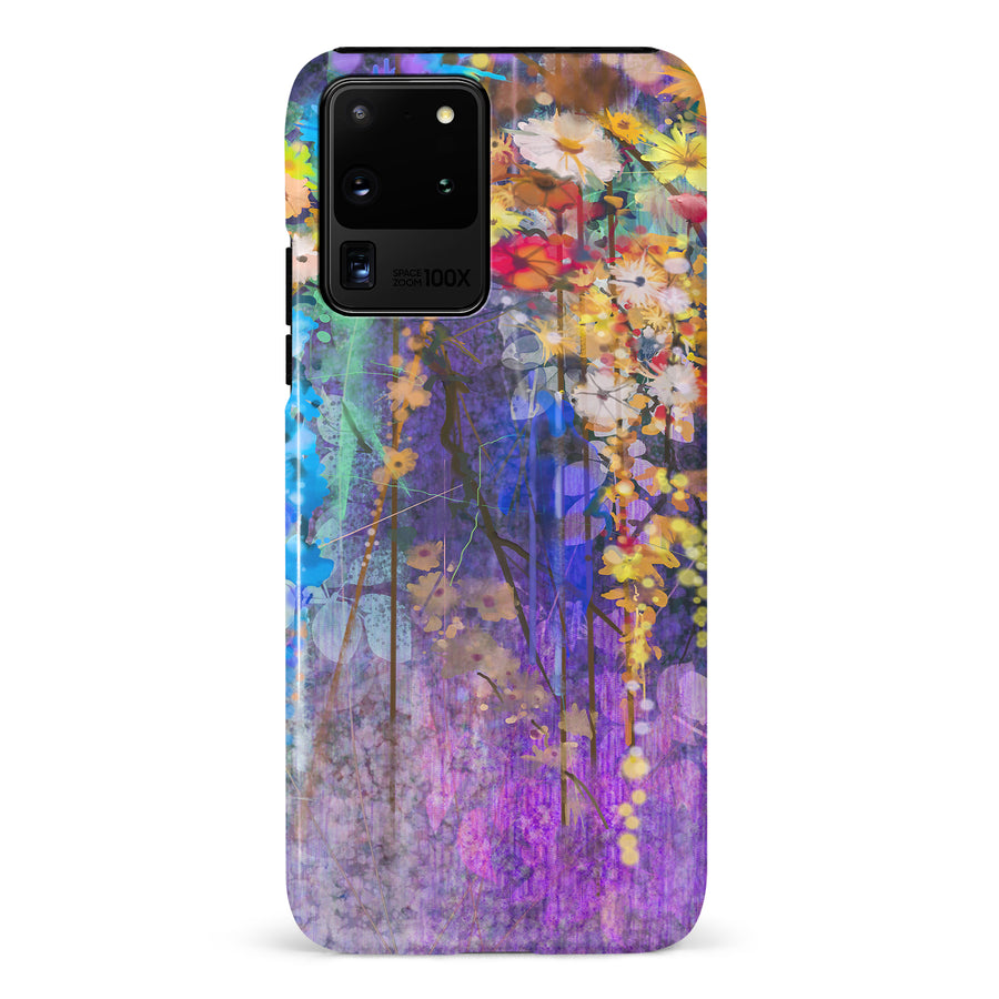 Samsung Galaxy S20 Ultra Watercolor Painted Flowers Phone Case
