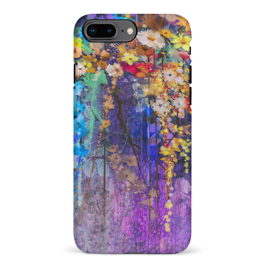 iPhone 8 Plus Watercolor Painted Flowers Phone Case