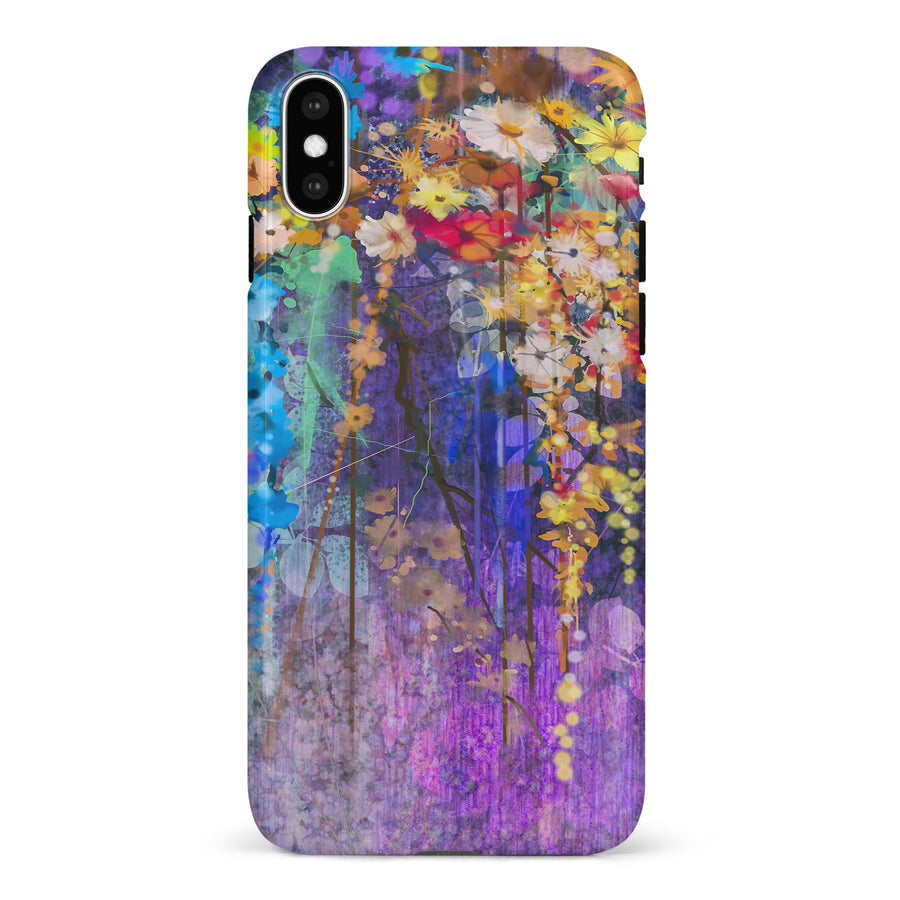 iPhone X/XS Watercolor Painted Flowers Phone Case