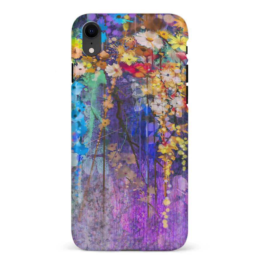 iPhone XR Watercolor Painted Flowers Phone Case