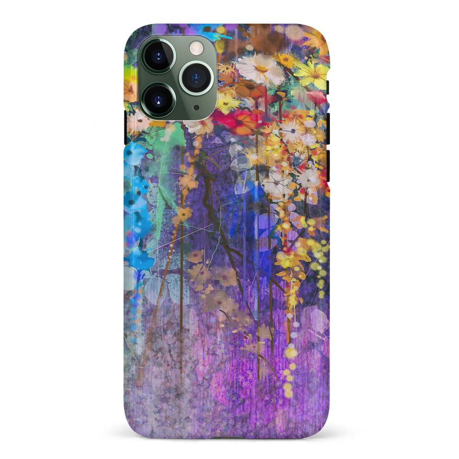 iPhone 11 Pro Watercolor Painted Flowers Phone Case