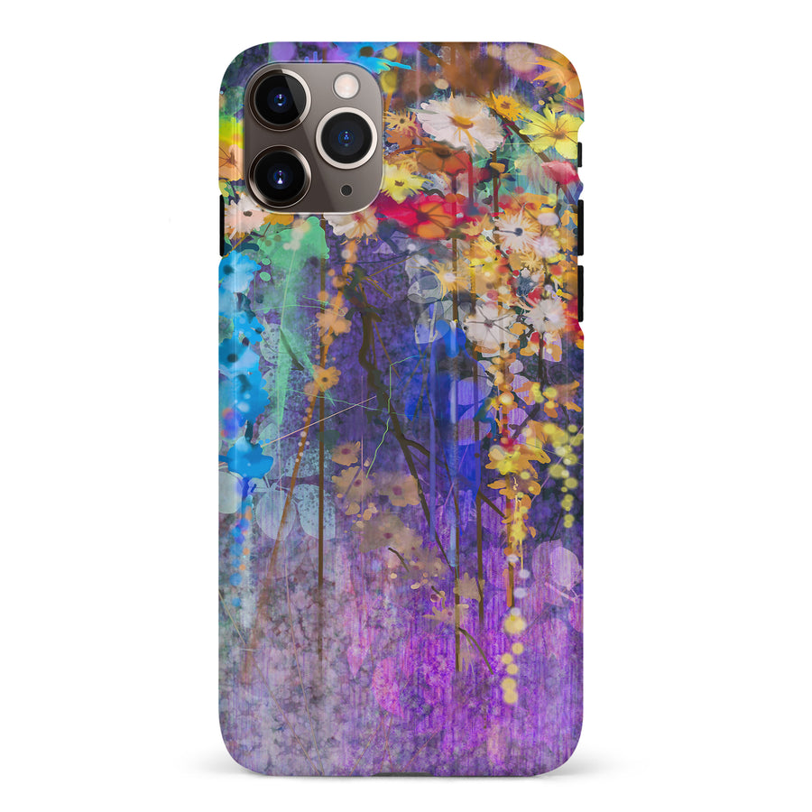 iPhone 11 Pro Max Watercolor Painted Flowers Phone Case