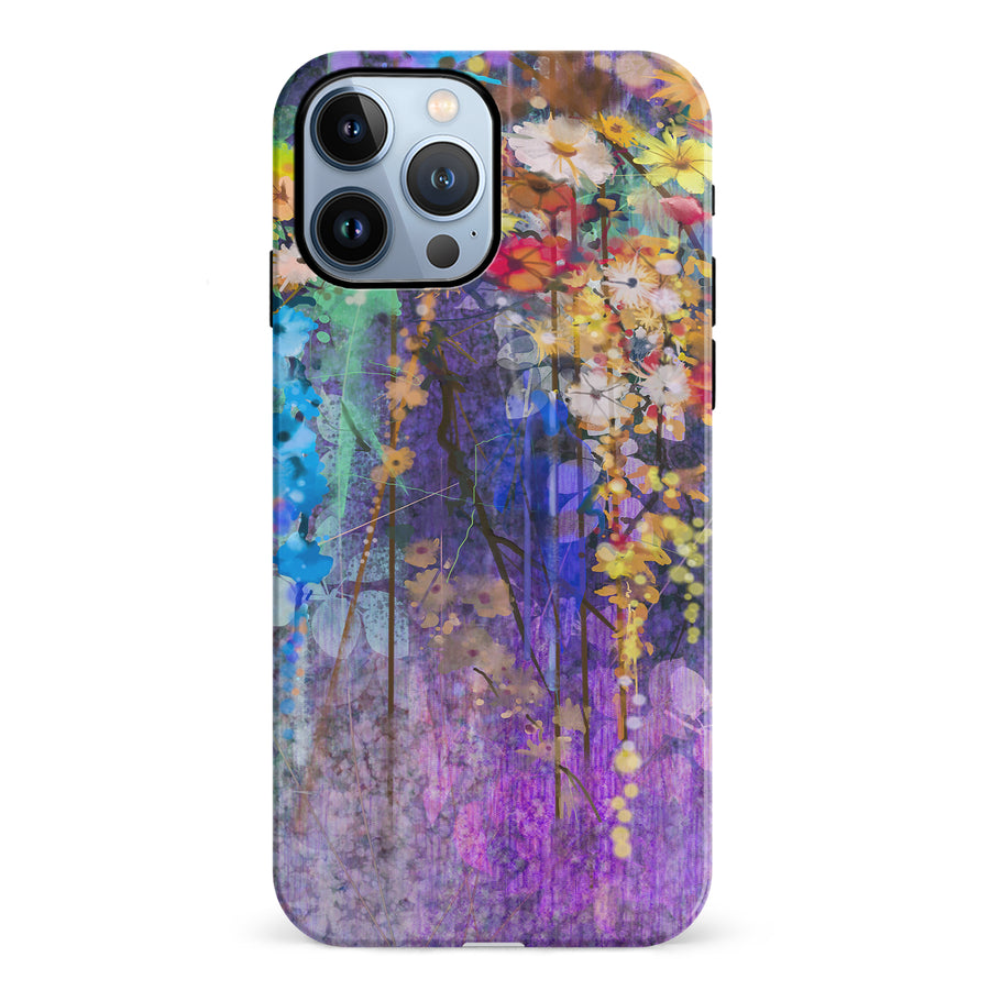 iPhone 12 Pro Watercolor Painted Flowers Phone Case