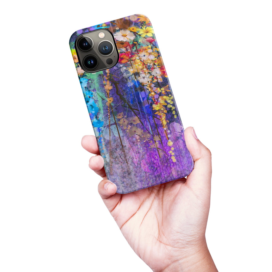iPhone 13 Pro Max Watercolor Painted Flowers Phone Case
