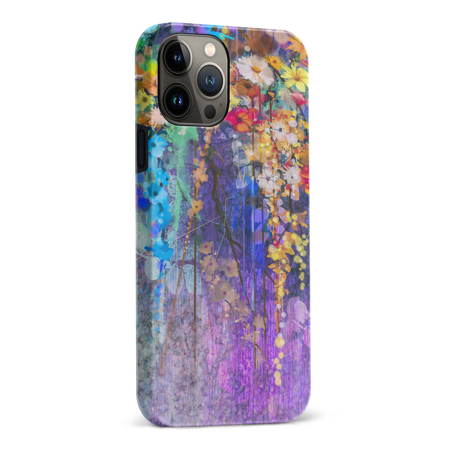 iPhone 13 Pro Max Watercolor Painted Flowers Phone Case