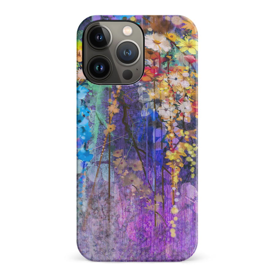iPhone 14 Pro Watercolor Painted Flowers Phone Case