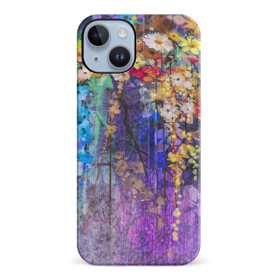 iPhone 14 Plus Watercolor Painted Flowers Phone Case