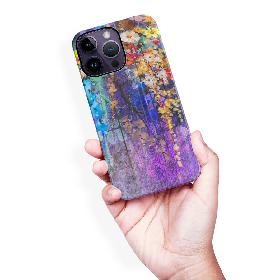 iPhone 14 Pro Max Watercolor Painted Flowers Phone Case