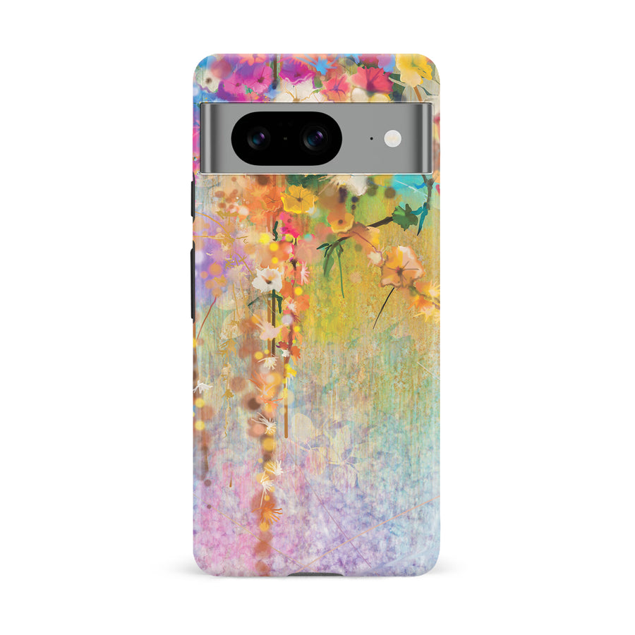 Google Pixel 8 Midnight Bloom Painted Flowers Phone Case