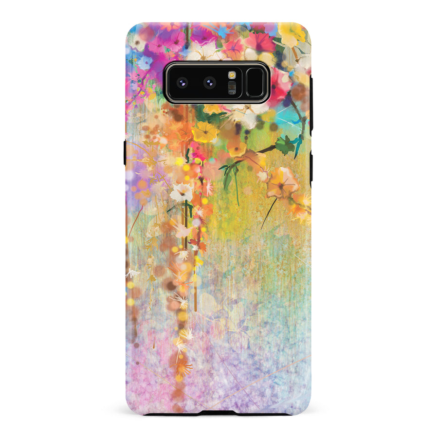 Samsung Galaxy Note 8 Midnight Bloom Painted Flowers Phone Case