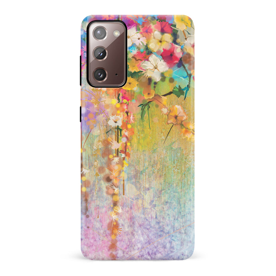 Samsung Galaxy Note 20 Midnight Bloom Painted Flowers Phone Case