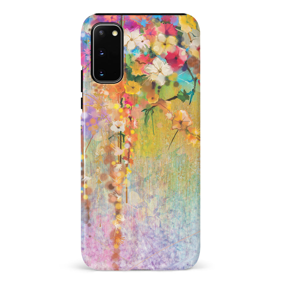 Samsung Galaxy S20 Midnight Bloom Painted Flowers Phone Case