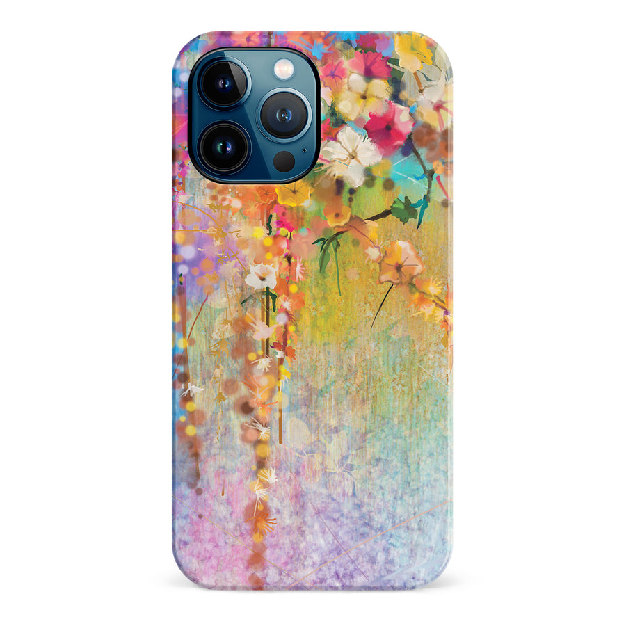 iPhone 12 Pro Max Midnight Bloom Painted Flowers Phone Case