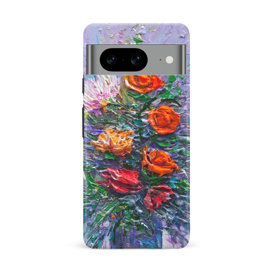Google Pixel 8 Rhapsody Painted Flowers Phone Case