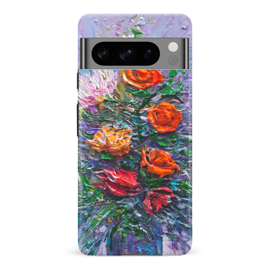 Google Pixel 8 Pro Rhapsody Painted Flowers Phone Case