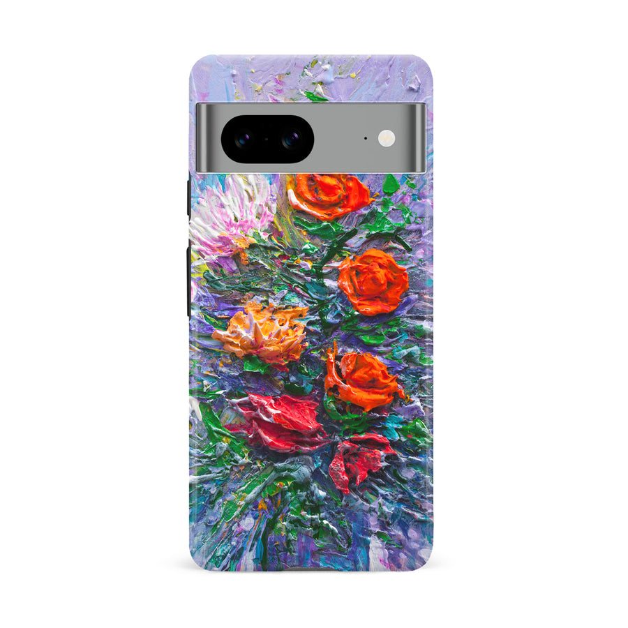 Google Pixel 8A Rhapsody Painted Flowers Phone Case