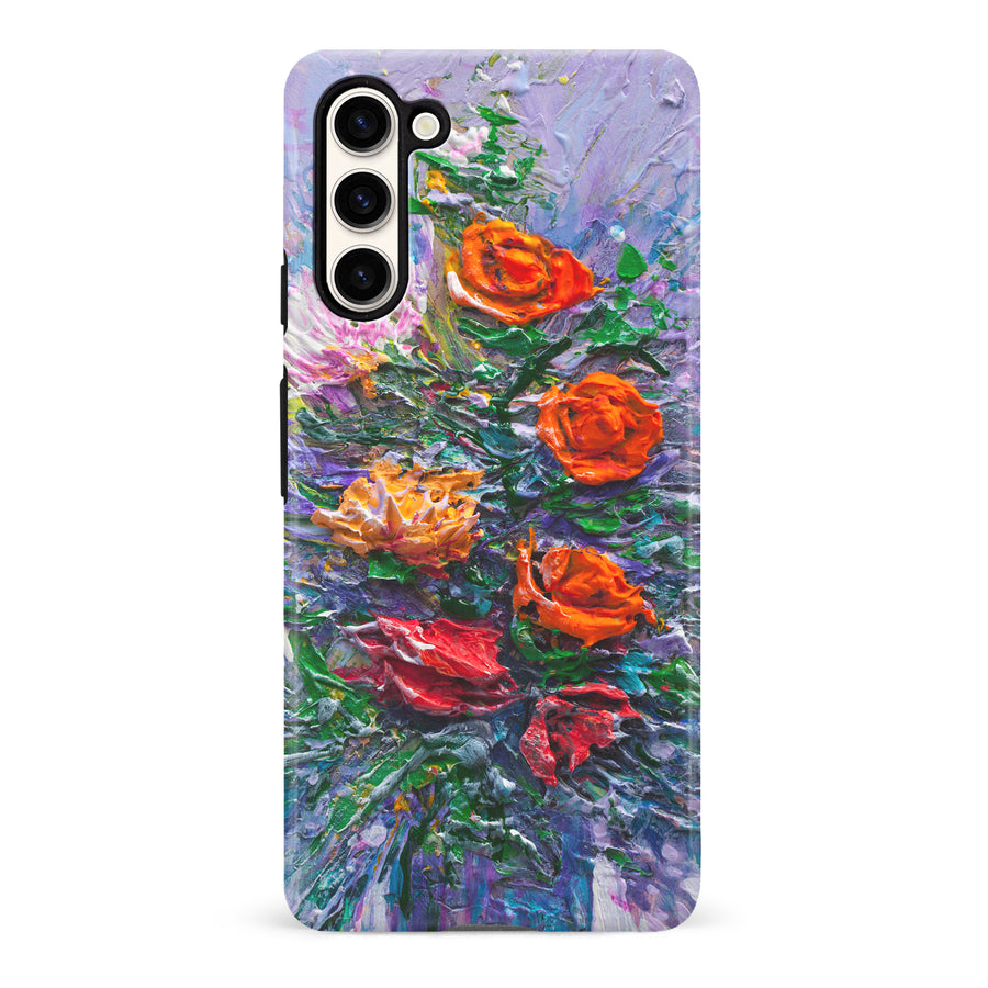 Samsung Galaxy S23 Rhapsody Painted Flowers Phone Case