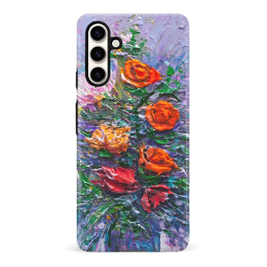 Samsung Galaxy S23 FE Rhapsody Painted Flowers Phone Case