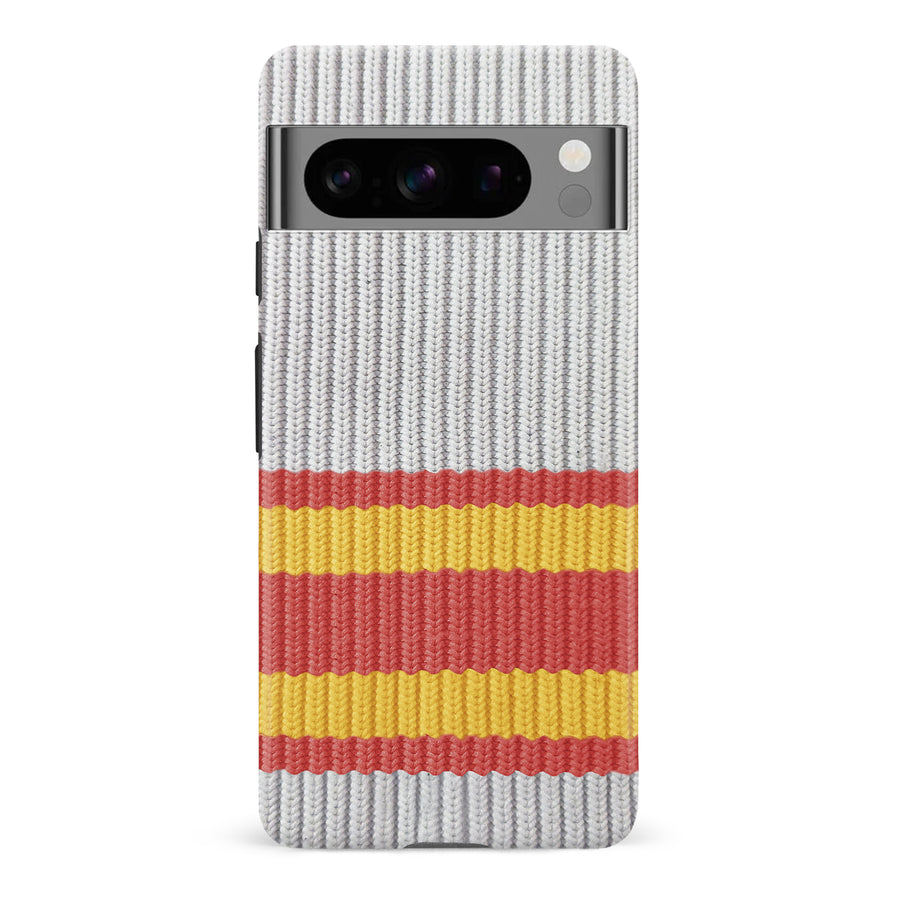 Google Pixel 8 Pro Hockey Sock Phone Case - Calgary Flames Away