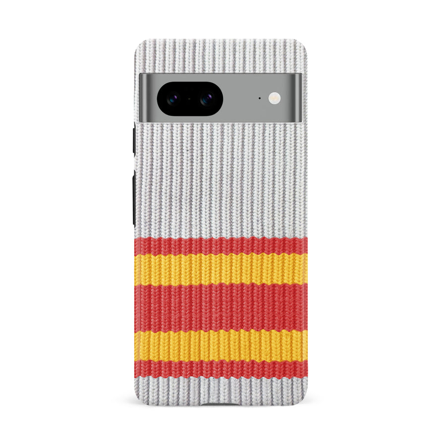 Google Pixel 8A Hockey Sock Phone Case - Calgary Flames Away