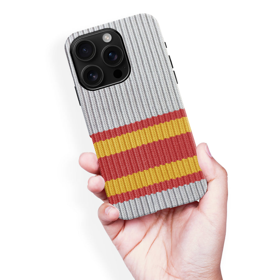 iPhone 16 Pro Max Hockey Sock Phone Case - Calgary Flames Away