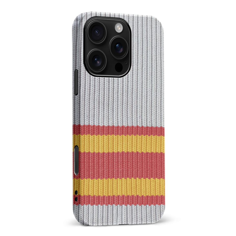 iPhone 16 Pro Max Hockey Sock Phone Case - Calgary Flames Away