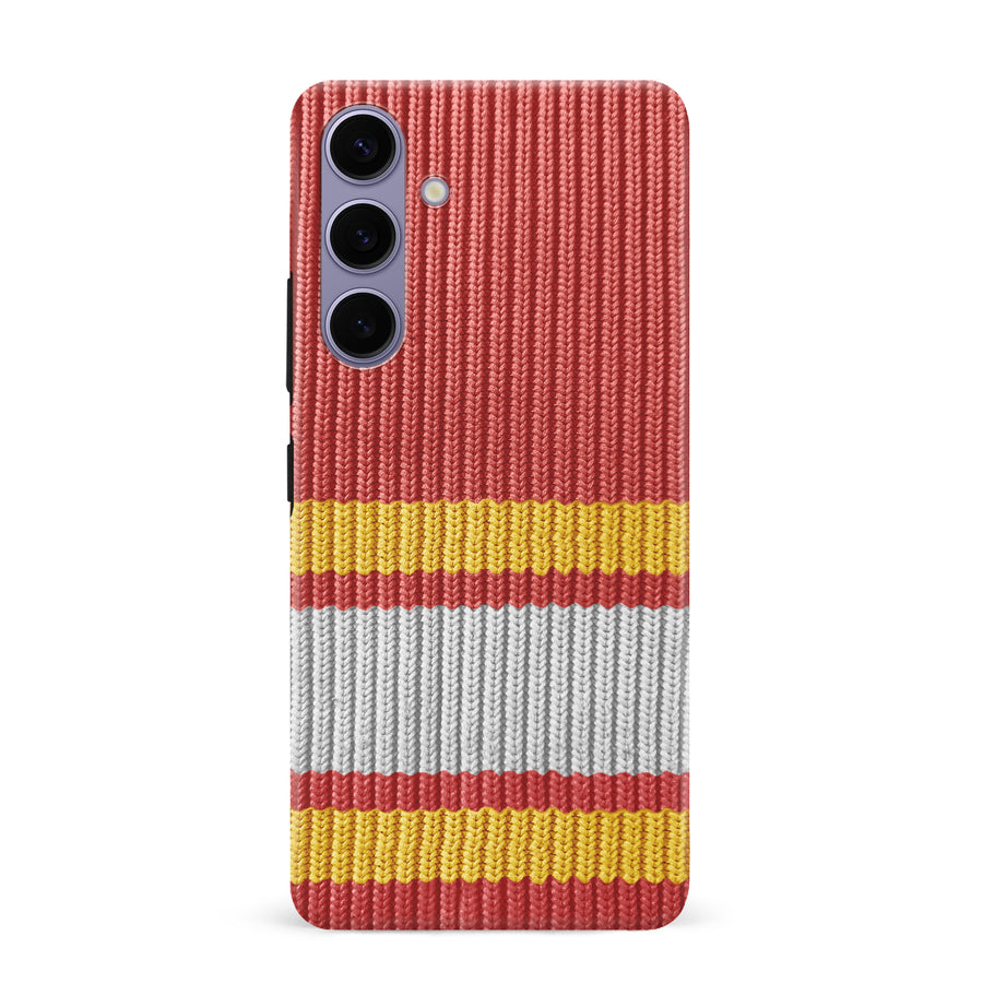 Samsung Galaxy S24 Plus Hockey Sock Phone Case - Calgary Flames Home