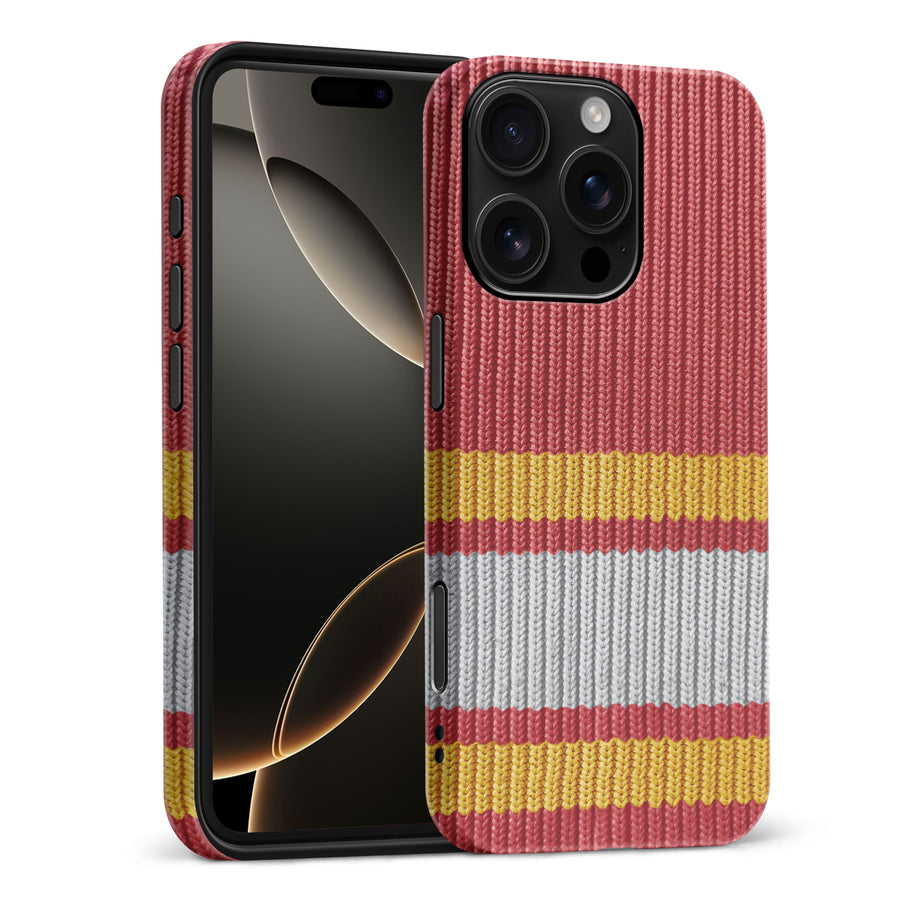 iPhone 16 Pro Max Hockey Sock Phone Case - Calgary Flames Home