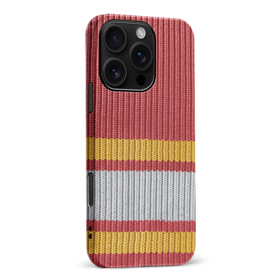 iPhone 16 Pro Max Hockey Sock Phone Case - Calgary Flames Home