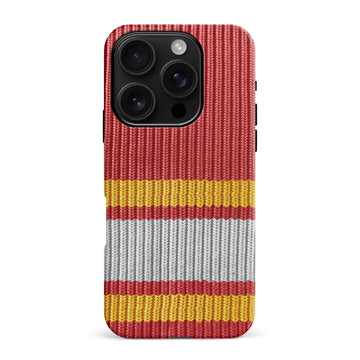 iPhone 16 Pro Max Hockey Sock Phone Case - Calgary Flames Home